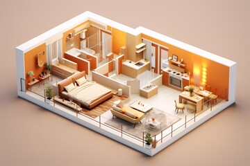 a 3d model of a house