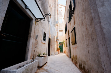 The street of Split town at Croatia.