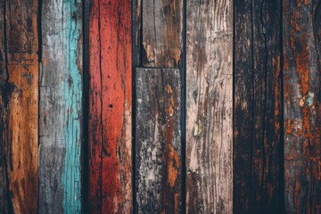 Sunlight streaming through a weathered wooden wall Ai generated