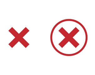 Obraz premium Cross icons vector isolated on white background 