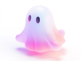 a pink and white ghost
