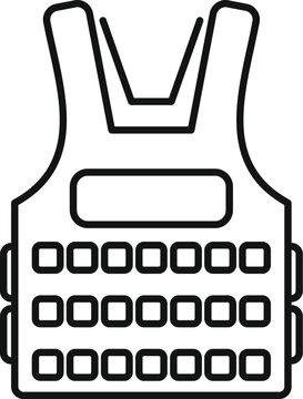 recommend clip art: Bulletproof vest providing protection from gunshots, ensuring safety and security