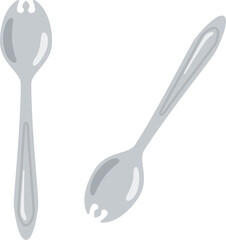 金属製の先割れスプーン