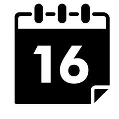 Calendar Glyph Icon 16