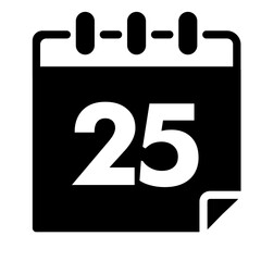 Calendar Glyph Icon 25