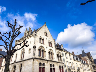 Fototapeta premium Antique building view in Amiens, France