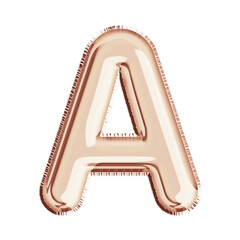 Obraz premium Rose gold foil balloon English letter A