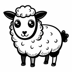 Sheep icon vector silhouette illustration