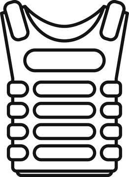 recommend clip art: Bulletproof vest protecting torso from gunshots, providing safety and security
