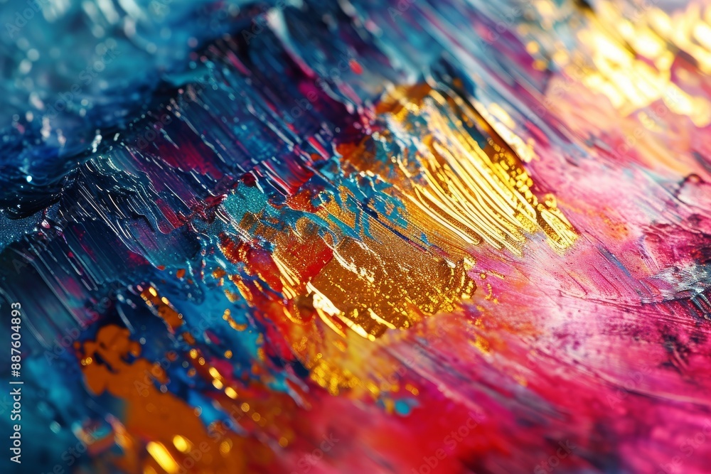 Poster colorful abstract background with shimmering metallic colors, colorful abstract background with boke
