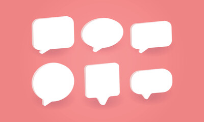 Set of speak bubble text, chatting box, message box