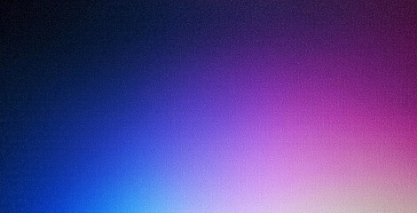 Dark blue purple pink grainy gradient background, vibrant noise texture banner design
