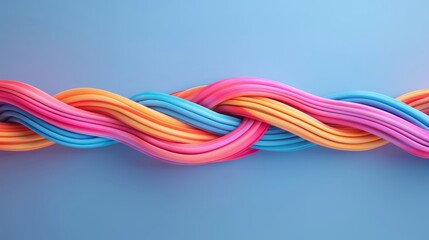 A colorful, twisted, and knotted piece of string