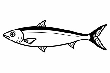 Fototapeta premium Ardine fish silhouette Vector illustration