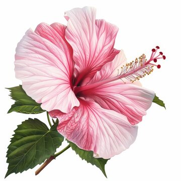 hibiscus white background