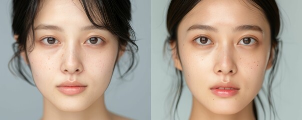 Close-up portrait of a young woman's face.