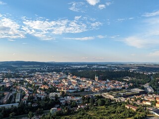 Obraz premium Jihlava town aerial panorama landscape view,Vysocina region,Bohemia,Cyech republic,citzscape view