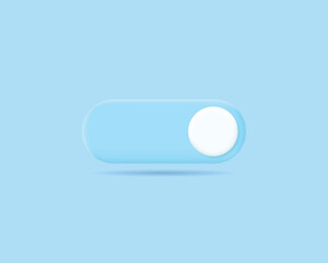 3d on button realistic icon vector illustration