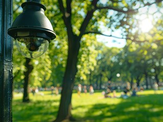 Security Camera in a Sunny Park