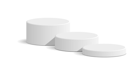 cylinder podium tube circle podium stage 3d Abstract minimal scene mockup products display studio, Stage showcase. Vector geometric forms