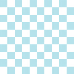 Blue and white checker pattern.