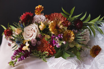 Warm Colorful Floral Arrangement Bouquet