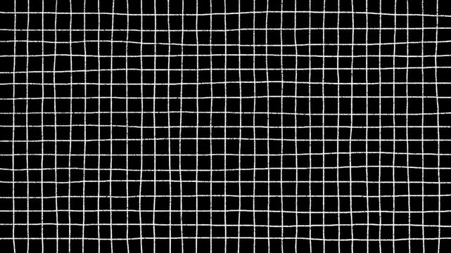 4K Looping pencil texture grid overlay footage. Scribble pencil texture animated grid overlay footage.alpha channel.