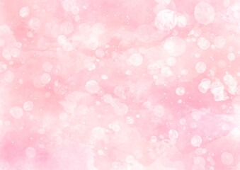 キラキラしたピンク色の水彩風背景