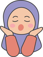 Muslimah Cartoon Illustration