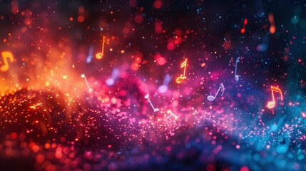 Music Notes Song Entertainment Media Concept, Informative And Engaging, High Quality Background