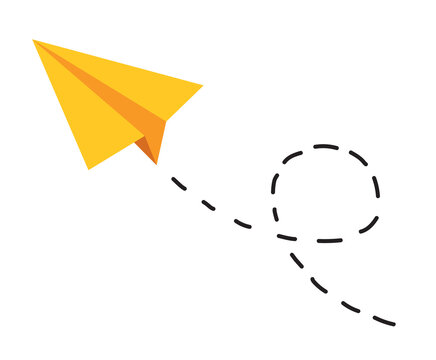 flying paper airplane