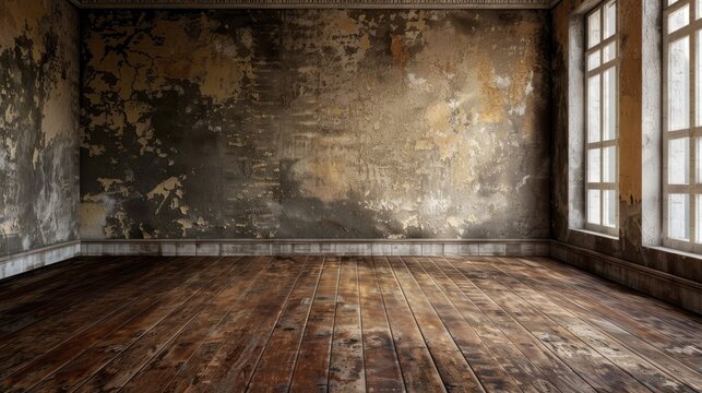 Empty room background with grungy style