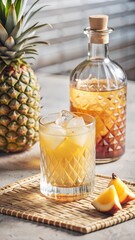 Refreshing pineapple cocktail with a tropical twist