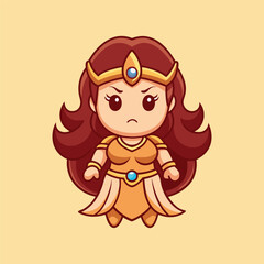 Princes mascot character logo design vector illustration