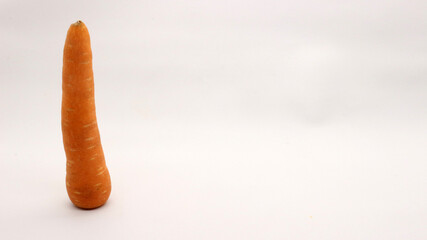 A carrot on a white background