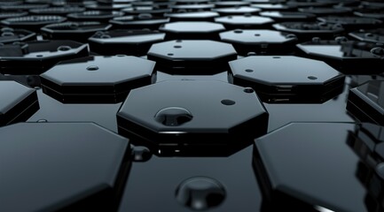 Obraz premium Black 3d pattern