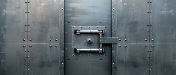 A massive steel vault door with reinforced hinges and multiple locking bolts