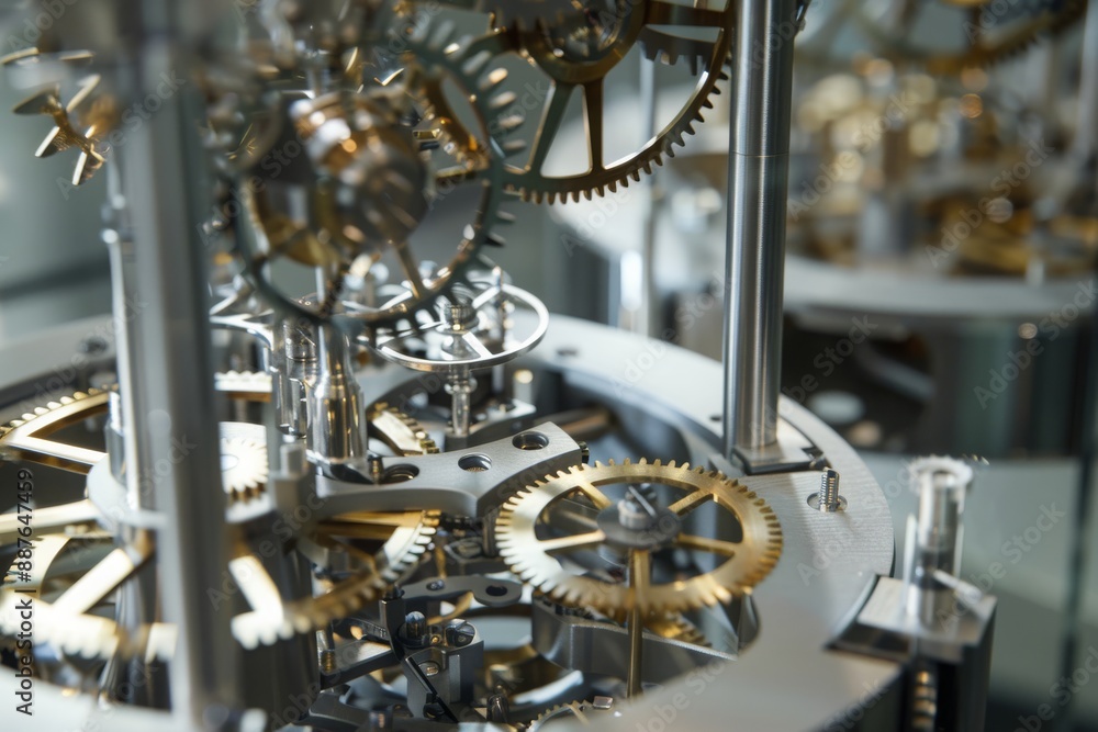 Poster intricate mechanism of a clockwork