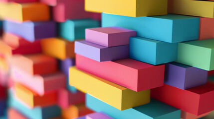 Obraz premium simple geometric shapes (squares, rectangles) to represent block