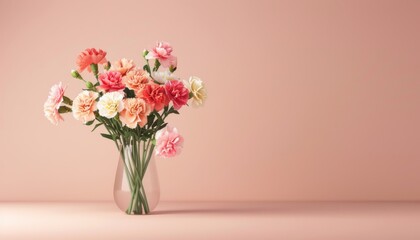 Exquisite Diverse Carnation Bouquet Perfectly Arranged for Special Gift against Clean Background