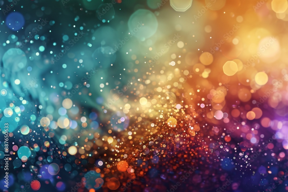 Poster colorful abstract background with shimmering metallic colors, colorful abstract background with boke