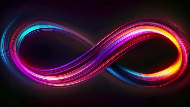 glowing infinity loop, seamless looping