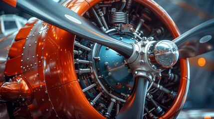 Classic prop engine airplane, at airshow.