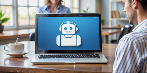 monitor, robot, work, business, communication