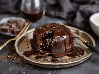 chocolate cake on a plate