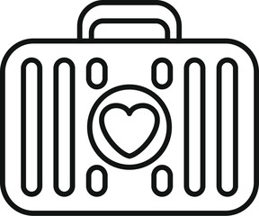 Suitcase is representing the concept of donating items with love to charity
