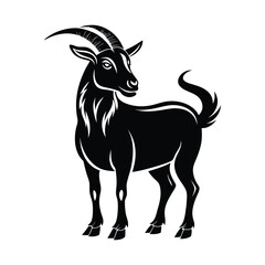 Goat vector, Silhouette, illustration
