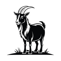 Goat vector, Silhouette, illustration
