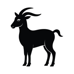 Fototapeta premium Goat vector, Silhouette, illustration 