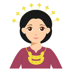 Indonesian Traditional Clothing Illustration